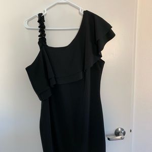 Black midi dress